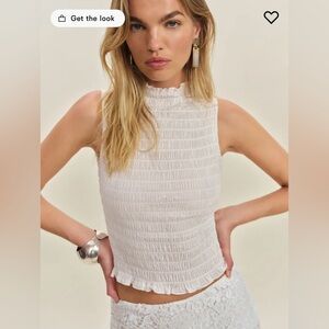 Reformation Smocked Top